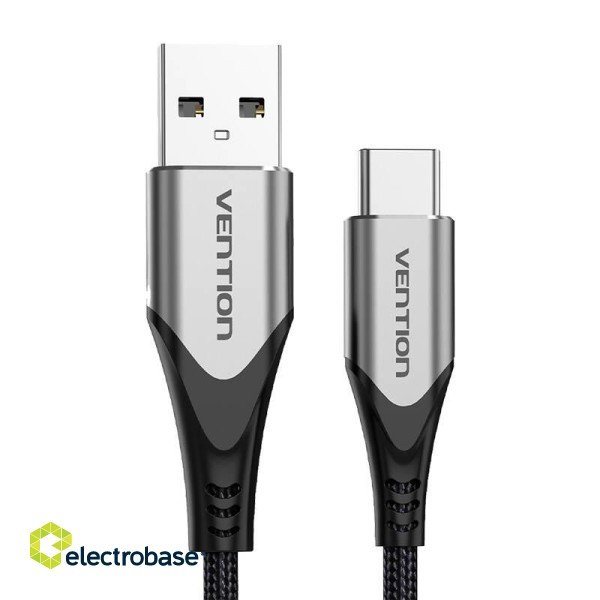 USB 2.0 A to USB-C cable Vention CODHC 3A 0,25m gray image 1