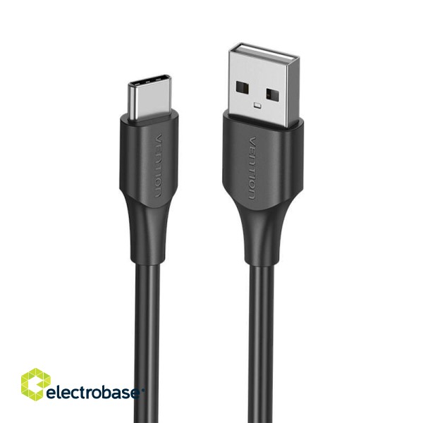 USB 2.0 to USB-C cable Vention CTHBD 3A, 0.5m black image 2