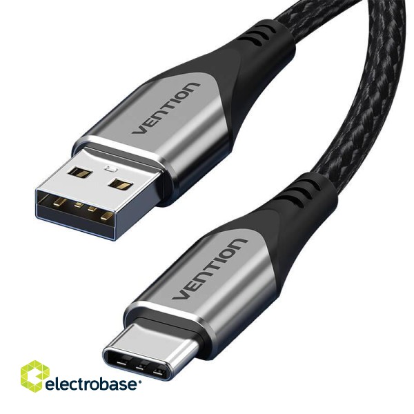 USB 2.0 A to USB-C Cable Vention CODHF 3A 1m Gray image 4