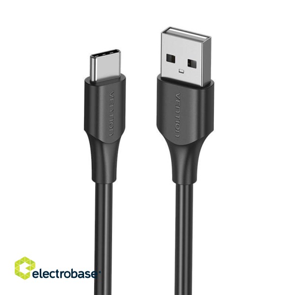 USB 2.0 A to USB-C 3A Cable Vention CTHBI 3m Black image 2