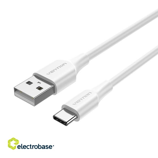 USB 2.0 A to USB-C 3A Cable Vention CTHWF 1m White фото 4