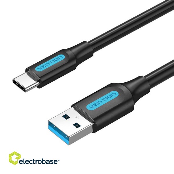 USB 3.0 A to USB-C Cable Vention COZBF 3A 1m Black PVC