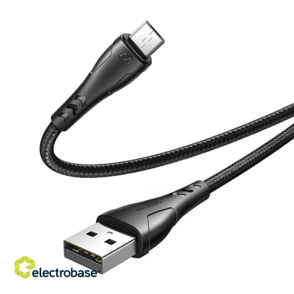 USB to Micro USB cable, Mcdodo CA-7451, 1.2m (black) фото 3