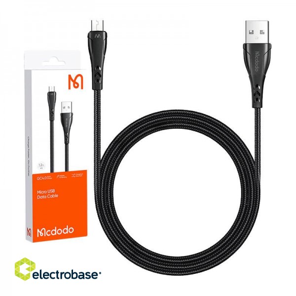 USB to Micro USB cable, Mcdodo CA-7451, 1.2m (black) image 4
