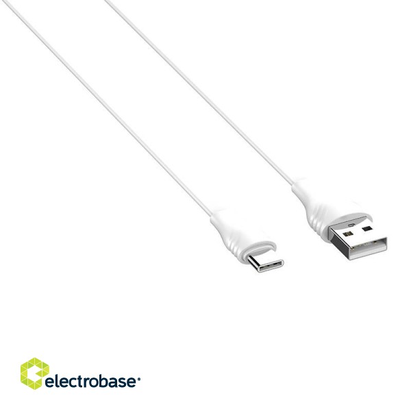 Cable USB to USB-C LDNIO LS553, 2.1A, 2m (white) image 2