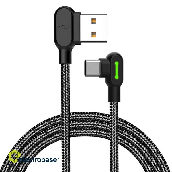 USB to USB-C cable Mcdodo CA-5280 LED, 1.8m (black) paveikslėlis 1