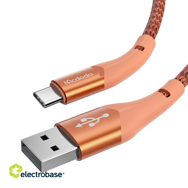 USB to USB-C Mcdodo Magnificence CA-7962 LED cable, 1m (orange) фото 3