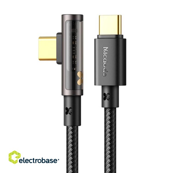 USB to USB-C Prism 90 degree cable Mcdodo CA-3401, 100W, 1.8m (black) image 1