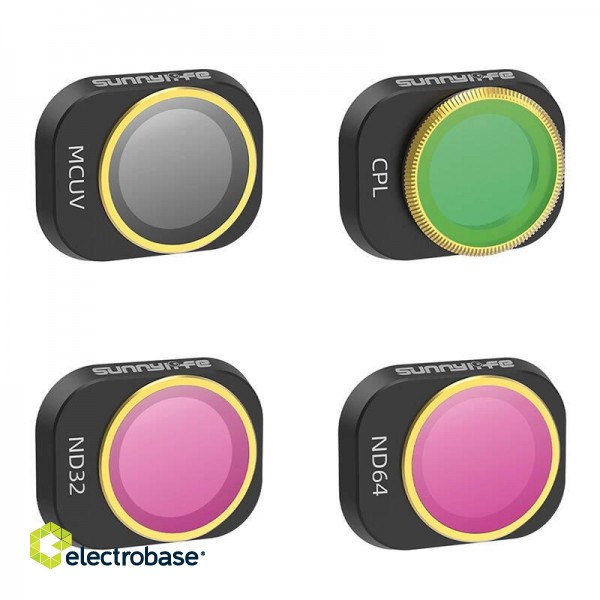 4 Lens Filters MCUV, CP, ND32/64 Sunnylife for DJI MINI 4 PRO paveikslėlis 1