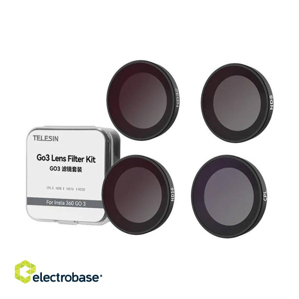 Lens filter Set CPL/ND8/ND16/ND32 Telesin for Insta360 GO3 image 5