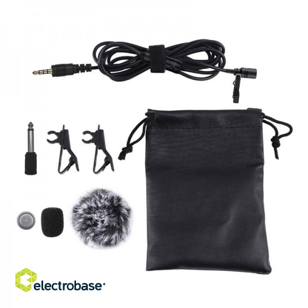 Microphone with a clip PULUZ 3.5mm Jack 6m image 2