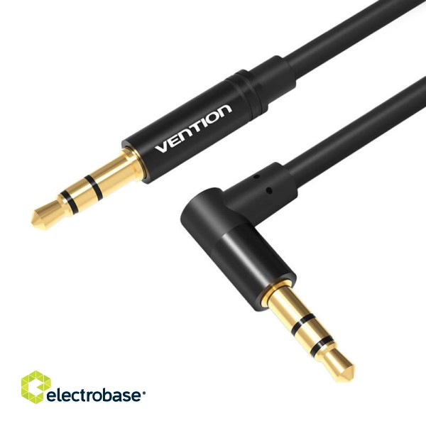 Cable Audio AUX 3.5mm to 90° 3,5mm Vention BAKBG-T  1.5m  Black image 2