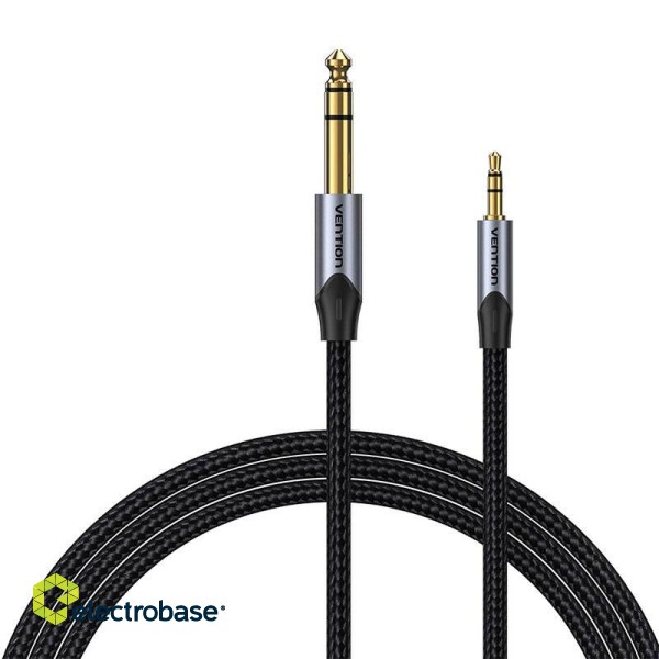 Cable Audio 3.5mm TRS to 6.35mm Vention BAUHF 1m Gray image 1