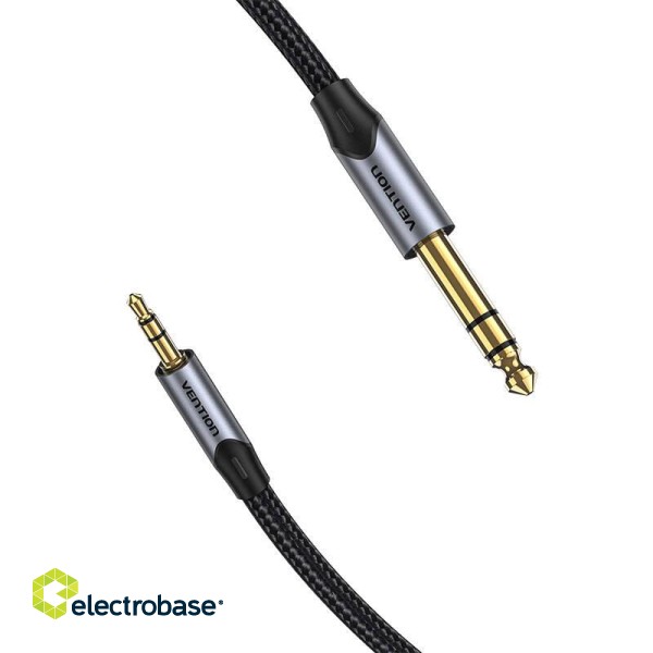 Cable Audio TRS 3.5mm to 6.35mm Vention BAUHD 0.5m Gray image 3