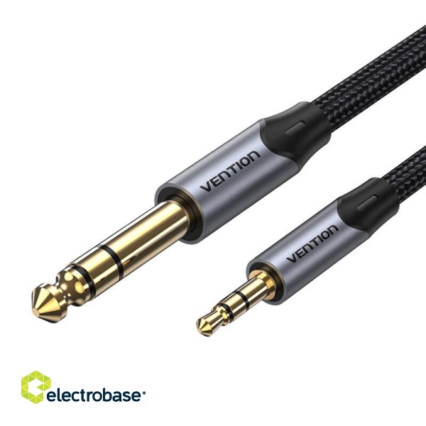 Cable Audio 3.5mm TRS to 6.35mm Vention BAUHF 1m Gray image 4