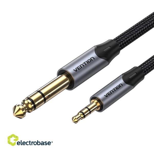 Cable Audio 3.5mm TRS to 6.35mm Vention BAUHH 2m Gray image 4