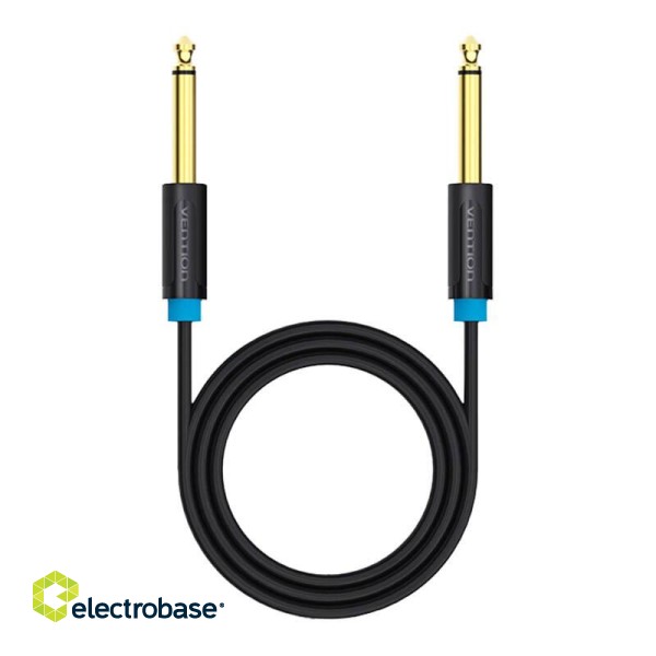 Audio Cable TS 6.35mm Vention BAABG 1,5m (black) image 1