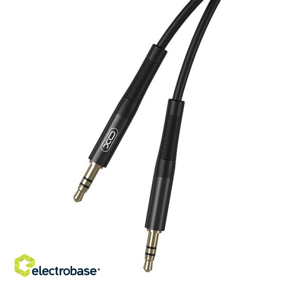 Audio Cable XO mini jack 3,5mm AUX, 2m (Black) paveikslėlis 1