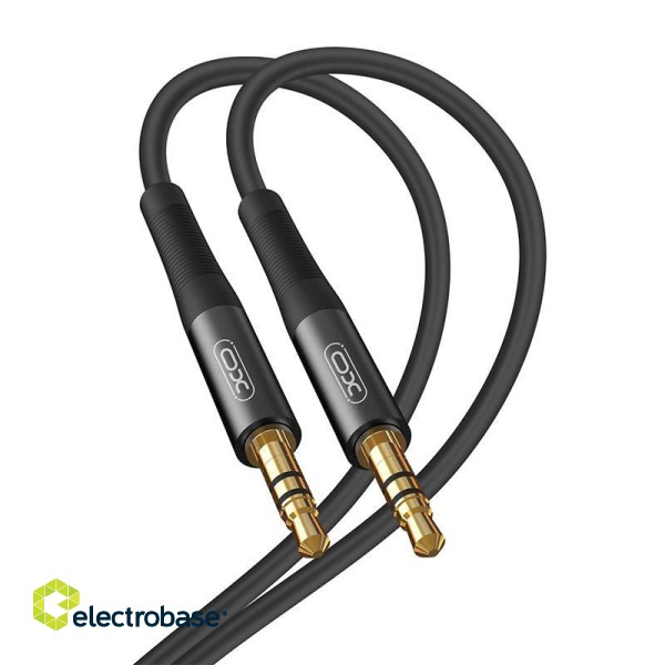 Audio Cable XO mini jack 3,5mm AUX, 2m (Black) paveikslėlis 2