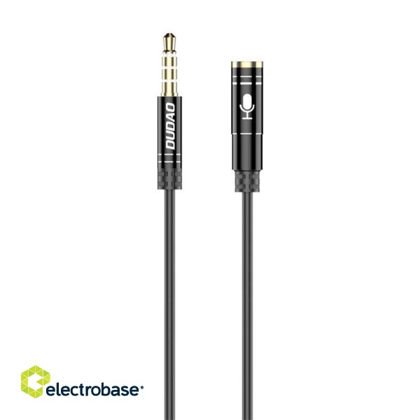 Audio Extension Cable Dudao L11S 3.5mm AUX, 1m (Black) image 1