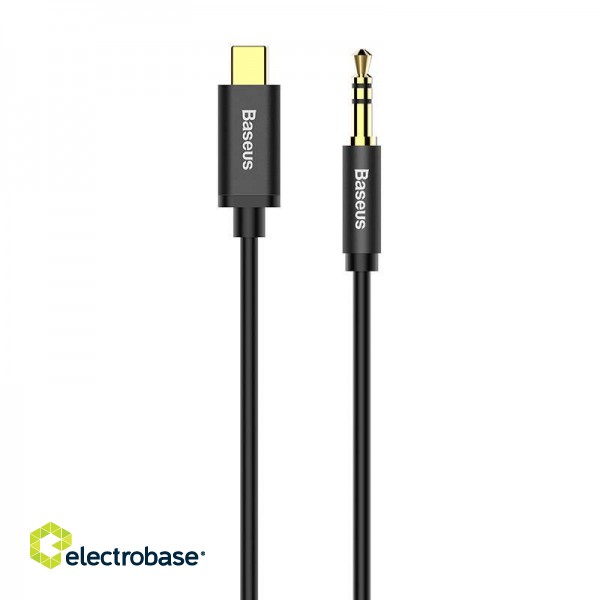 Baseus Yiven Audio cable USB-C to mini jack 3,5mm, 1.2m (Black) image 1