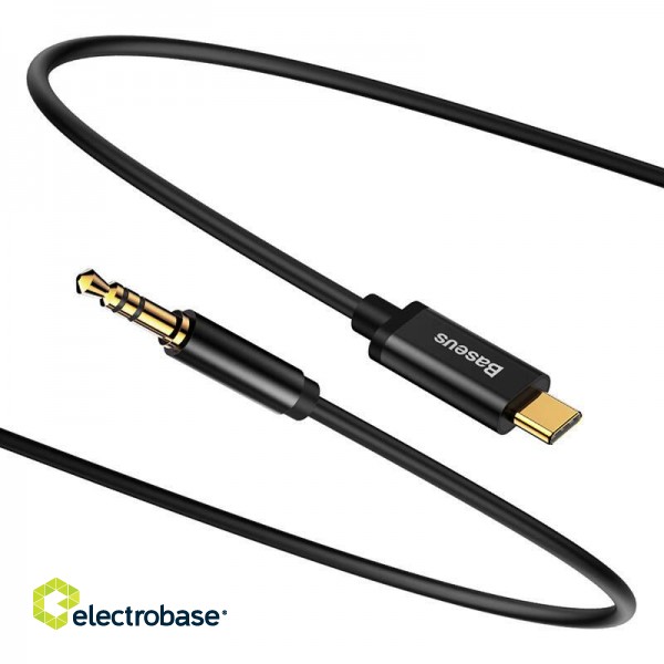 Baseus Yiven Audio cable USB-C to mini jack 3,5mm, 1.2m (Black) image 2