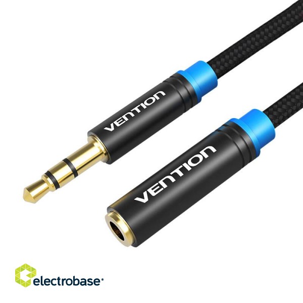 Cable Audio Braided 3.5mm male-female Vention VAB-B06-B200-M 2m Black