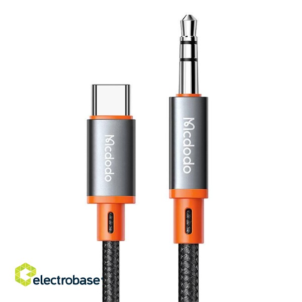 Cable Mcdodo CA-0820 USB-C to 3.5mm AUX mini jack, 1.2m (black) image 1