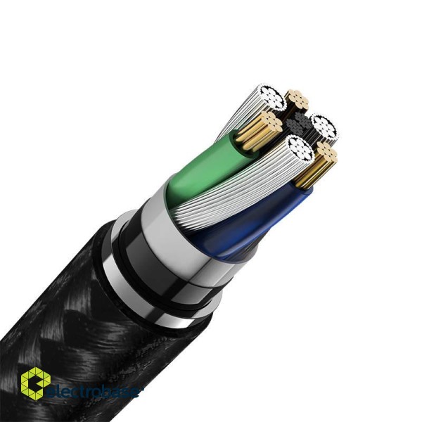 Cable VFAN L11 mini jack 3.5mm AUX, 1m, gold plated (grey) image 5