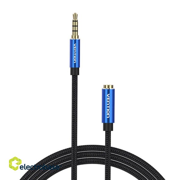 Cable Audio TRRS 3.5mm Male to 3.5mm Female Vention BHCLG 1,5m Blue фото 1