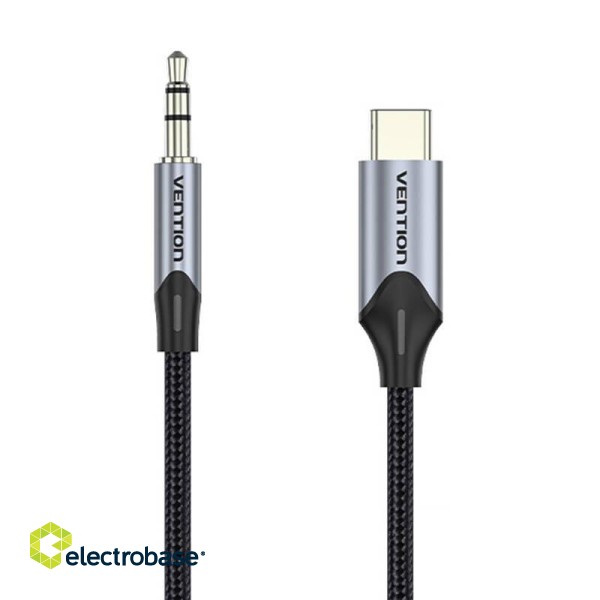 Cable Audio USB-C to 3,5mm mini jack 1m black image 1