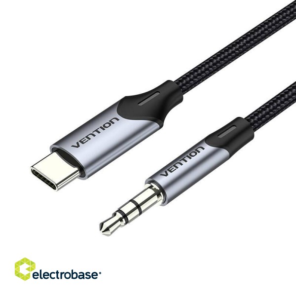 Cable Audio USB-C to 3,5mm mini jack 1m black image 2