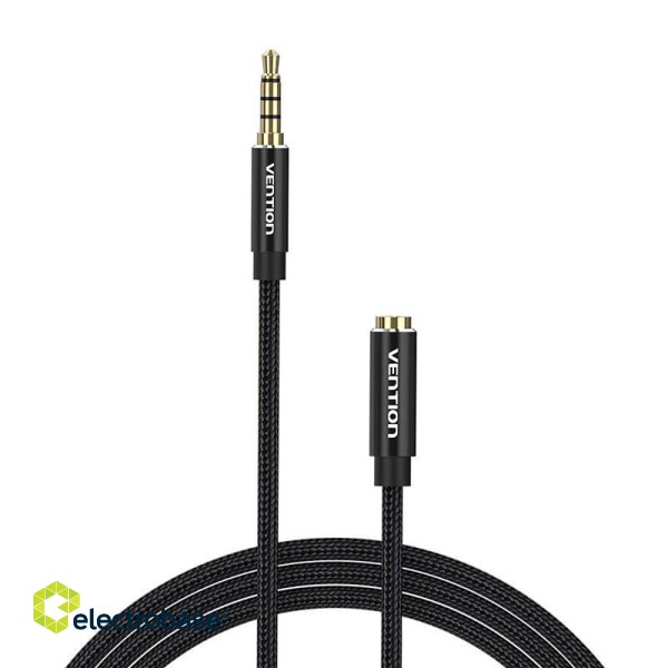 Cable Audio TRRS 3.5mm Male to 3.5mm Female Vention BHCBG 1,5m Black image 1