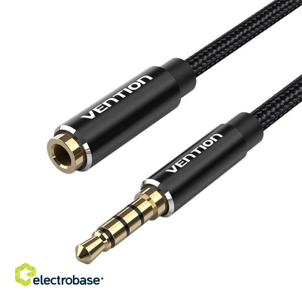 Cable Audio TRRS 3.5mm Male to 3.5mm Female Vention BHCBF 1m Black image 4