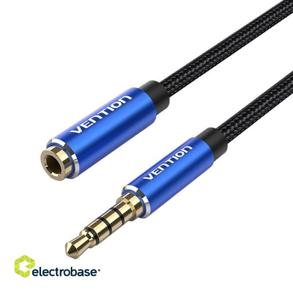 Cable Audio TRRS 3.5mm Male to 3.5mm Female Vention BHCLF 1m Blue image 4