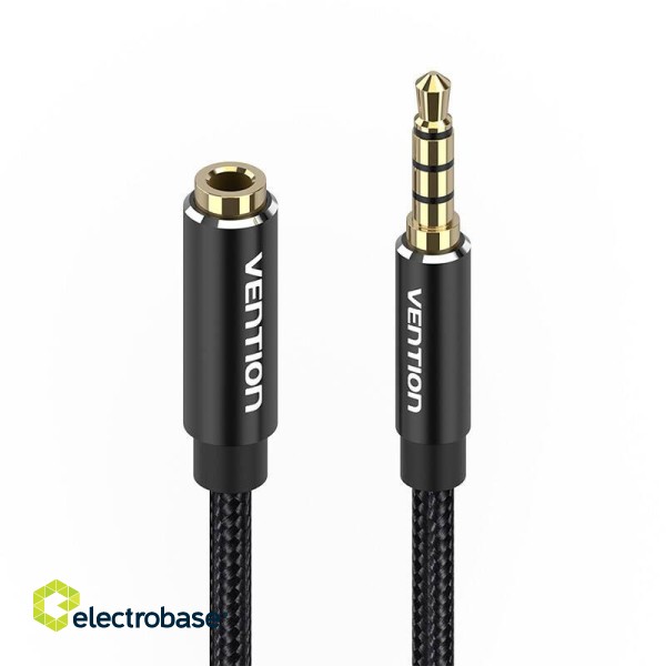 Cable Audio TRRS 3.5mm Male to 3.5mm Female Vention BHCBH 2m Black image 2