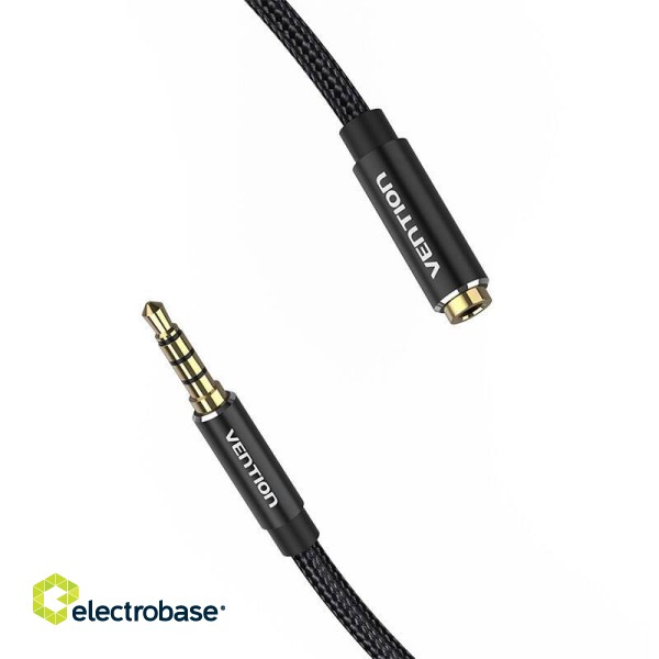 Cable Audio TRRS 3.5mm Male to 3.5mm Female Vention BHCBH 2m Black фото 3