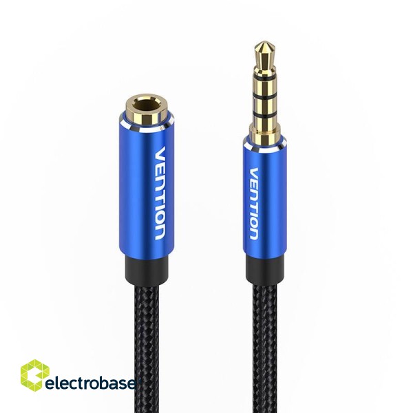 Cable Audio TRRS 3.5mm Male to 3.5mm Female Vention BHCLH 2m Blue фото 2