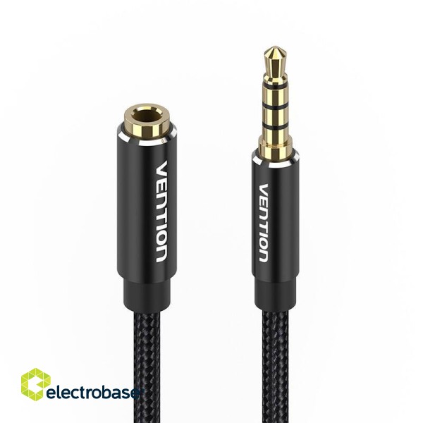 Cable Audio TRRS 3.5mm Male to 3.5mm Female Vention BHCBI 3m Black paveikslėlis 2