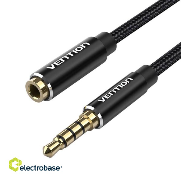 Cable Audio TRRS 3.5mm Male to 3.5mm Female Vention BHCBI 3m Black фото 4