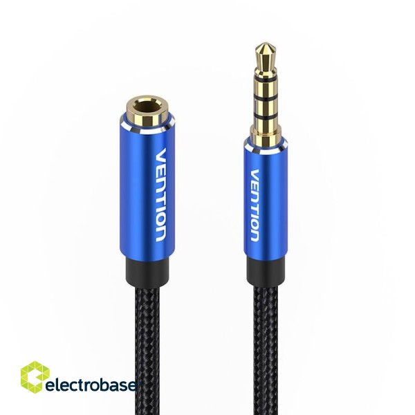 Cable Audio TRRS 3.5mm Male to 3.5mm Female Vention BHCLJ 5m Blue image 2