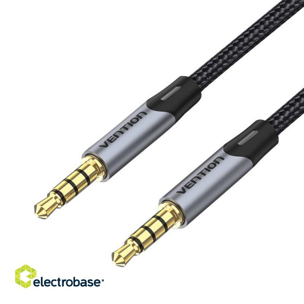 Cable Audio TRRS 3.5mm mini jack Vention BAQHG 1,5m Gray фото 1