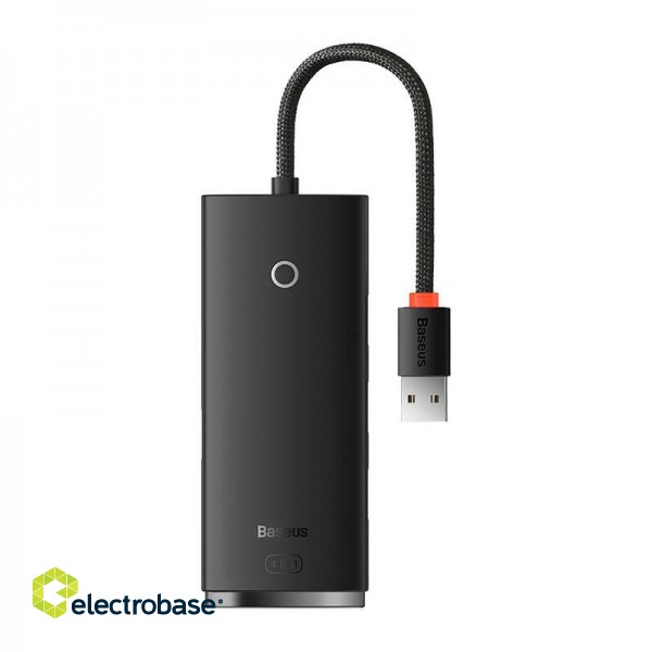 Baseus Lite Series Hub 4in1 USB to 4x USB 3.0, 25cm (Black) фото 1
