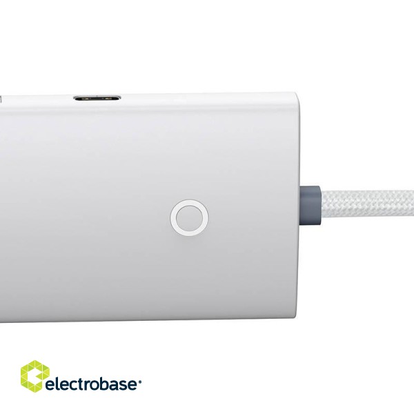 Baseus Lite Series Hub 4in1 USB to 4x USB 3.0, 25cm (White) фото 4