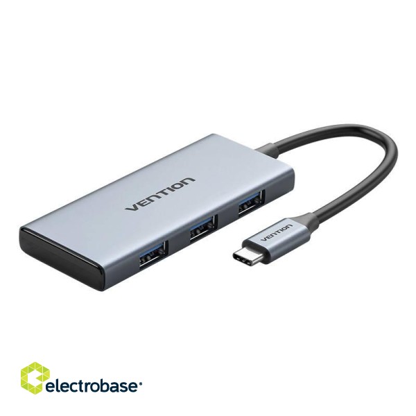 USB-C to HDMI, 3x USB 3.0, SD, TF Hub Vention TOOHB 0.15m Gray фото 1