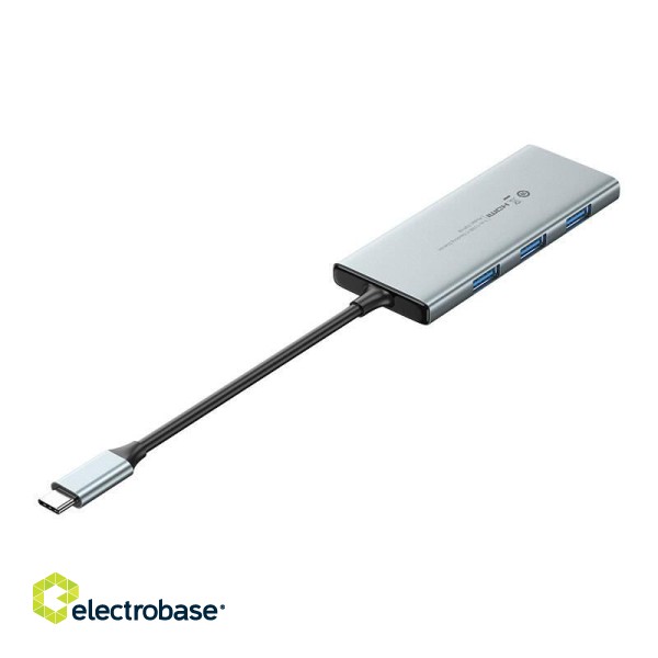 USB-C to HDMI, 3x USB 3.0, SD, TF, PD Hub Vention TOPHB 0.15m Gray image 2
