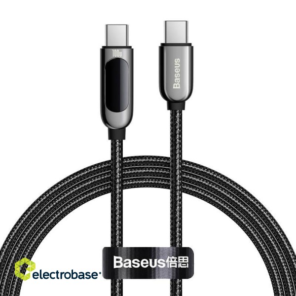 Baseus Display Cable USB-C to Type-C 100W 1m (black) image 2