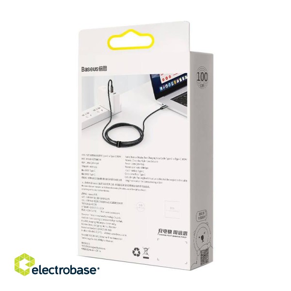 Baseus Display Cable USB-C to Type-C 100W 1m (black) image 8