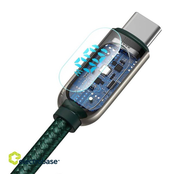 Baseus Display Cable USB-C to USB-C 100W 1m (green) paveikslėlis 6