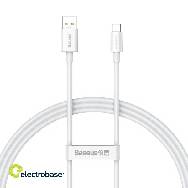 Baseus Superior Series Cable USB to USB-C, 65W, PD, 1m (white) image 1